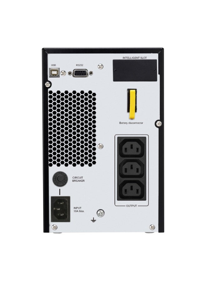 اي بي سي SRV1KI | مزوّد طاقة غير منقطع من APC طراز **Easy UPS SRV** بقدرة **1000 VA**، يعمل على **230 V**، **أونلاين بتحويل مزدوج** للاستخدام كـ **راك أو برج**. - Image 3